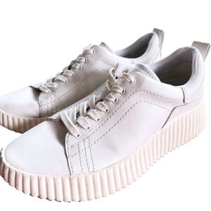 Dolce Vita Devote White Platform Sneakers Ridged Sole Lace Up Shoes Womens 9